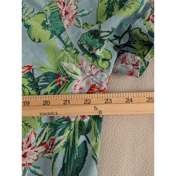 Ralph Lauren Button Down Hawaiian Shirt Men's XL Slim Floral Cotton Short Sleeve - Picture 5 of 6